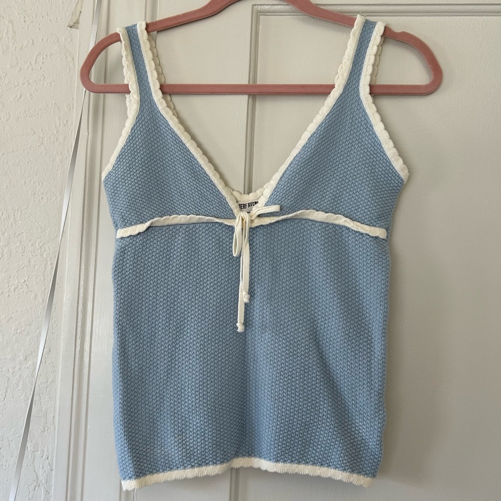 Djerf Avenue Amorini Tank atop in blue size M